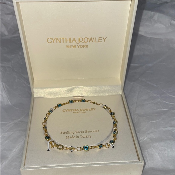 Cynthia Rowley Gold and Silver Bracelet with Blue Accents - Picture 2 of 3